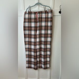 Cuddl Duds Women’s Size T XL Tall Pajama Sleep Pants Soft Luxury Brown Pink